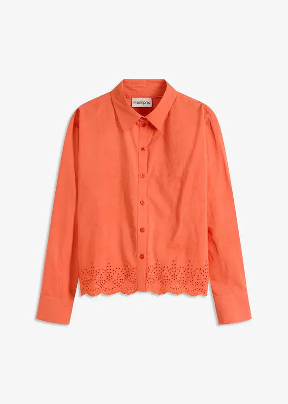 Skjortebluse i 100% bomull, bonprix