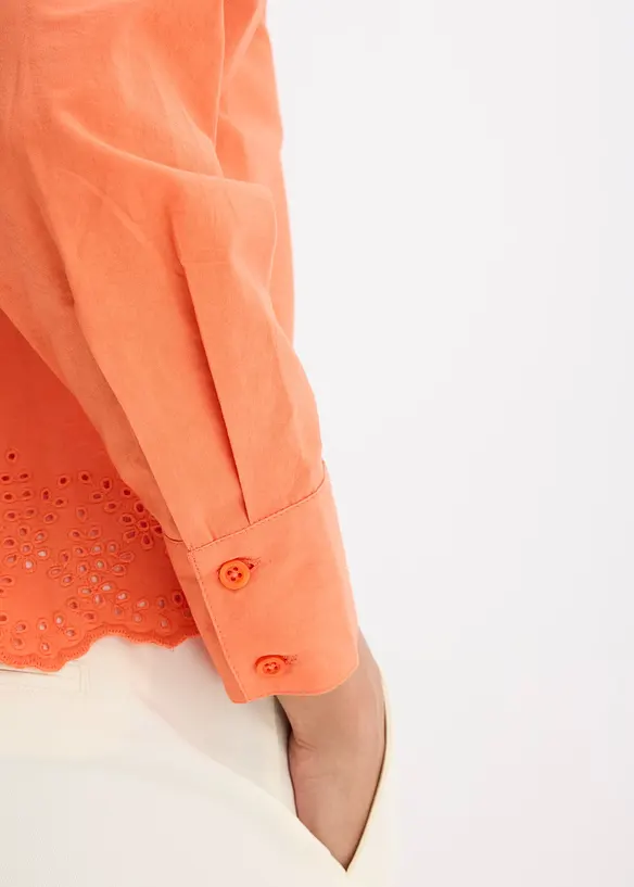 Skjortebluse i 100% bomull, bonprix