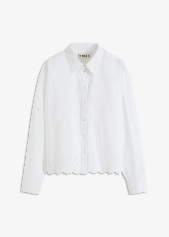 Skjortebluse i 100% bomull, bonprix