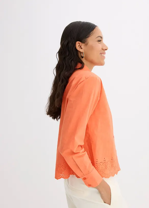 Skjortebluse i 100% bomull, bonprix