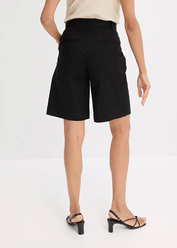 Shorts i twill med knytebelte, bonprix