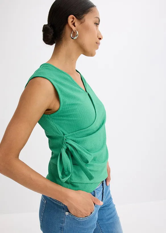 Omslagstopp i kreppet jersey, bonprix