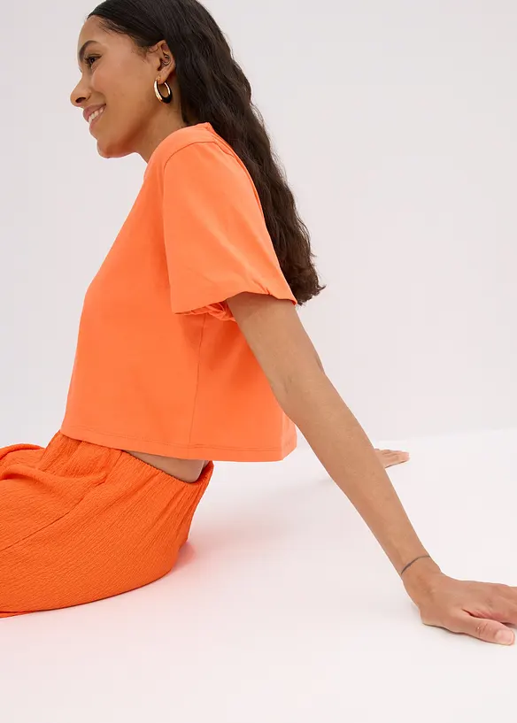 Jerseyshorts i lett krepp, bonprix