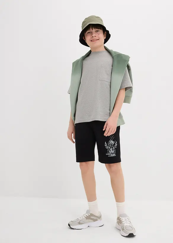 Bermudashorts i jersey med økologisk bomull (2-pack), bonprix