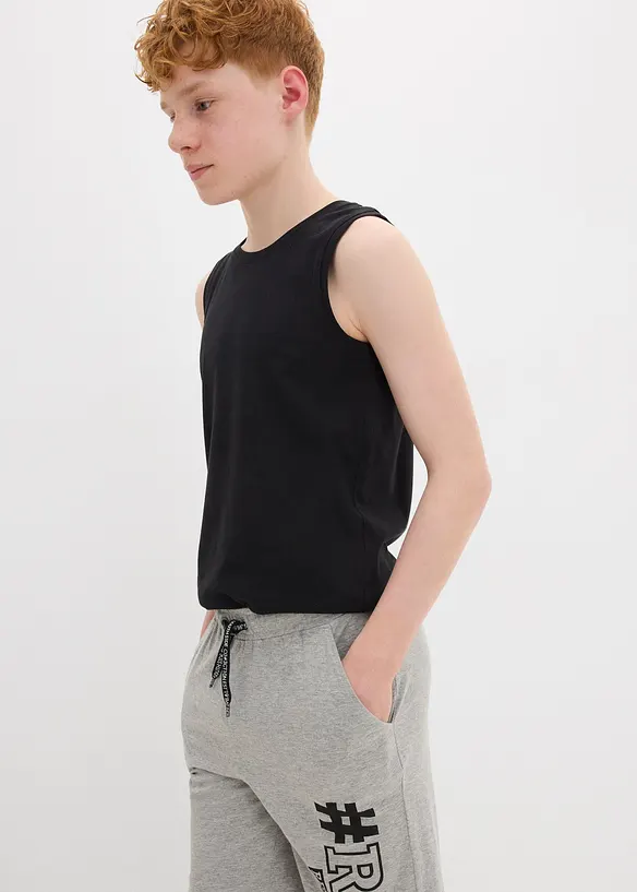 Bermudashorts i trikot (2-pack), gutt, bonprix