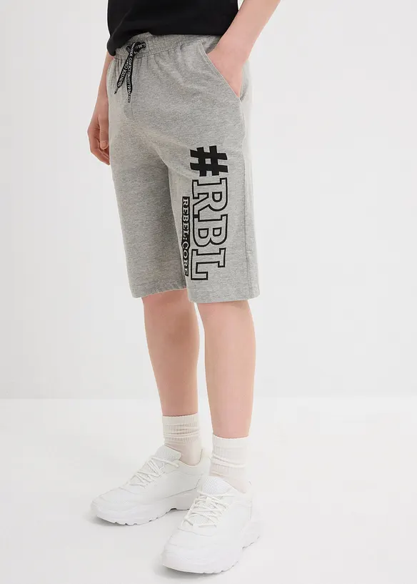 Bermudashorts i trikot (2-pack), gutt, bonprix