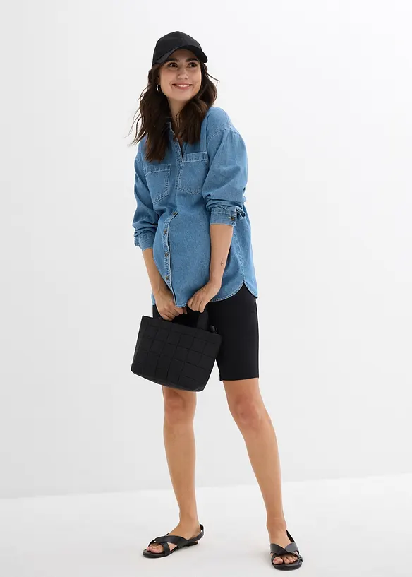 Mamma-sykkelbukse i &oslash;kologisk bomull (2-pack), bonprix