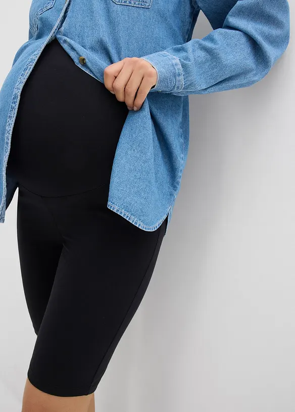 Mamma-sykkelbukse i &oslash;kologisk bomull (2-pack), bonprix
