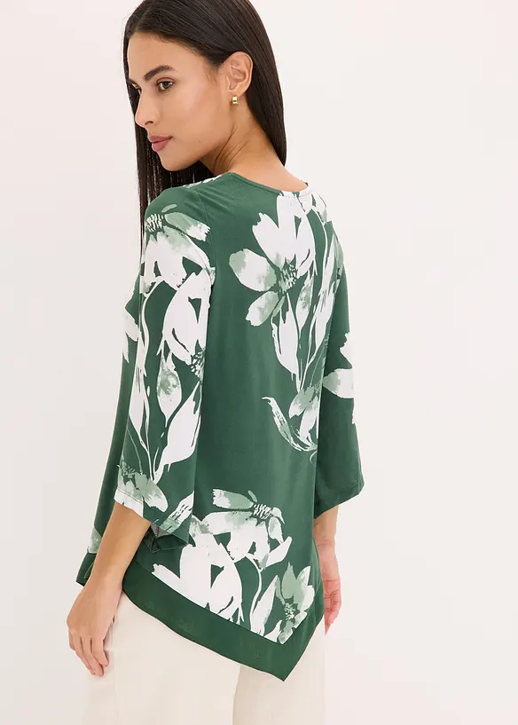 Trikot-tunika med blomstermønster, bonprix