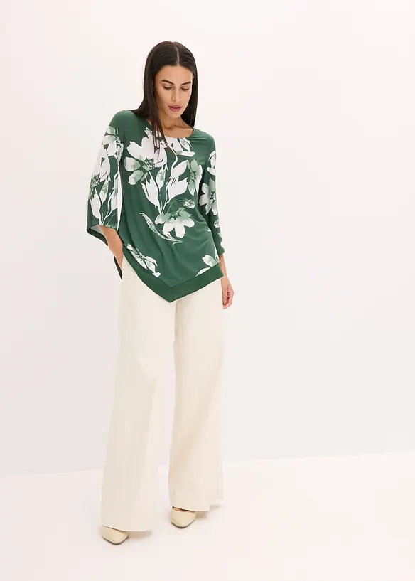 Trikot-tunika med blomstermønster, bonprix