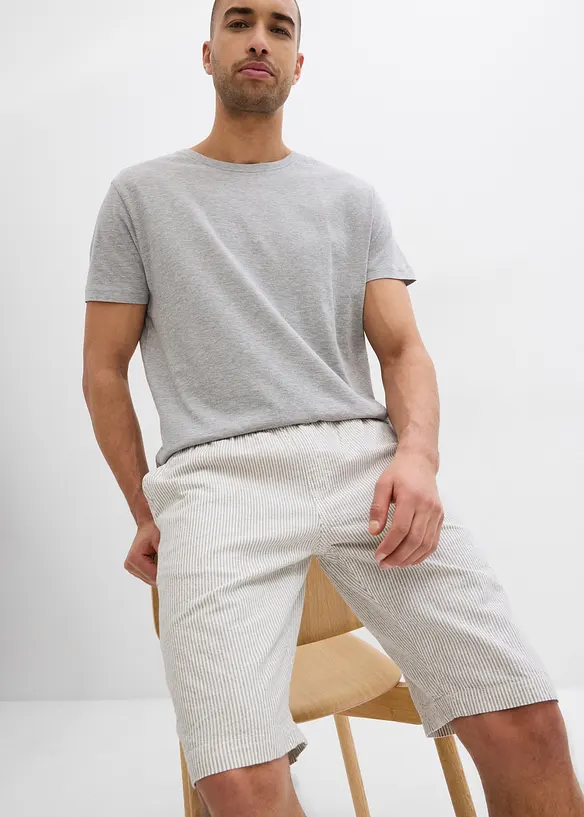 Bermudashorts i linmiks, Regular Fit, bonprix