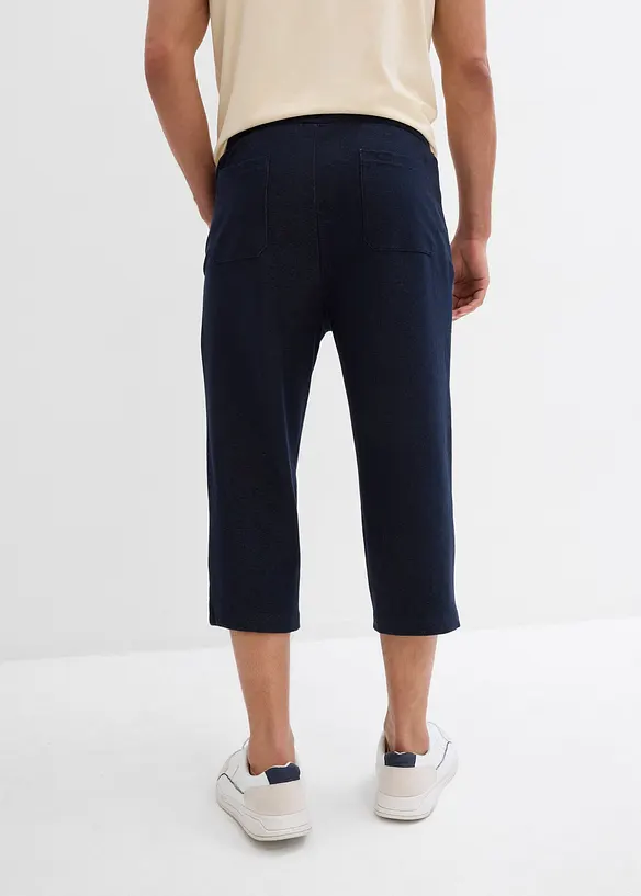 3/4-lang sweatbukse med denim-look og komfortlinning, bonprix