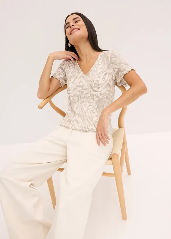 Topp med elastisk linning, bonprix