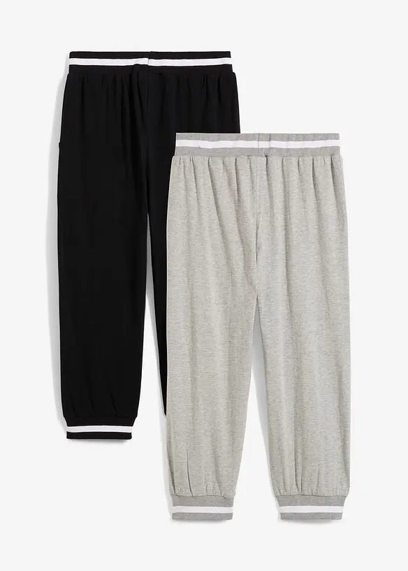 3/4-lang joggebukse (2-pack), bonprix