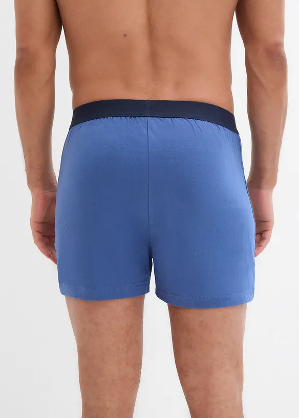 Boksershorts i bomullsjersey og ledig modell (4-pack), bonprix