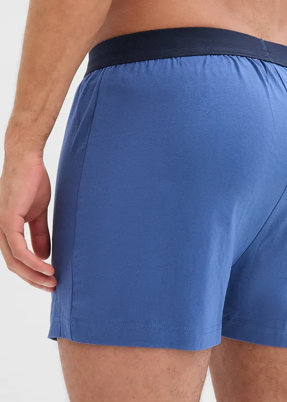 Boksershorts i bomullsjersey og ledig modell (4-pack), bonprix