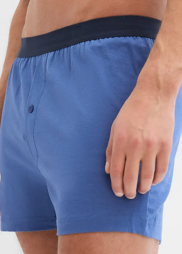 Boksershorts i bomullsjersey og ledig modell (4-pack), bonprix