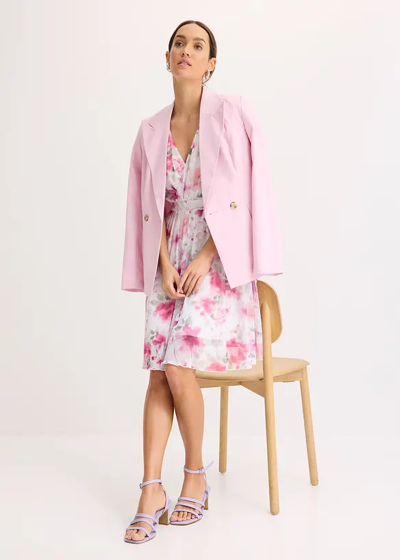 Mesh-kjole med print, bonprix