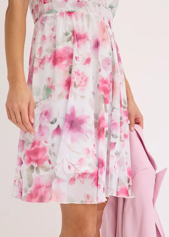 Mesh-kjole med print, bonprix