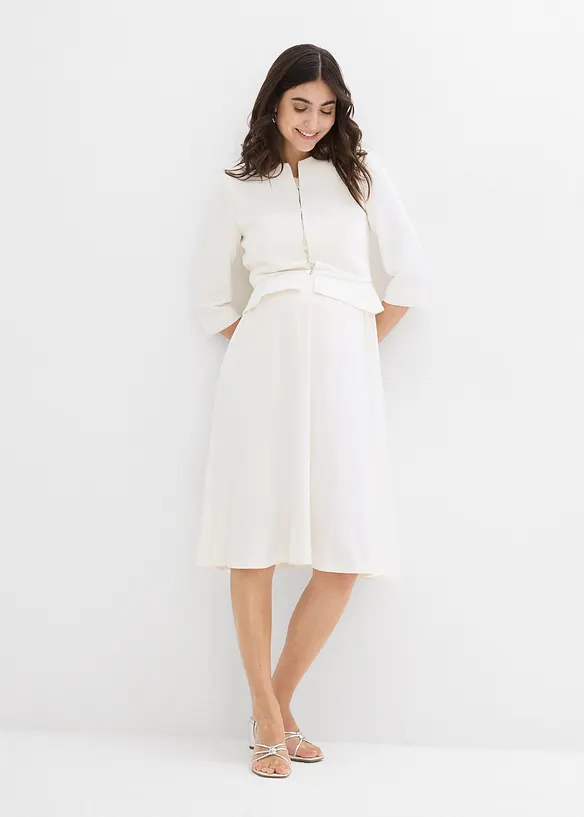 Kort mammablazer i sateng, bonprix