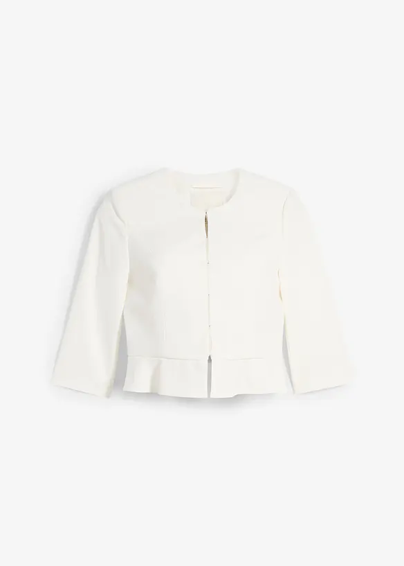 Kort mammablazer i sateng, bonprix