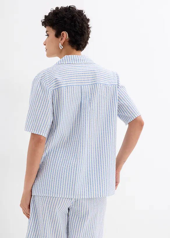 Skjortebluse i 100% bomull, bonprix