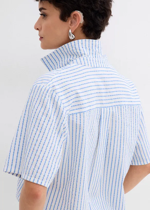 Skjortebluse i 100% bomull, bonprix