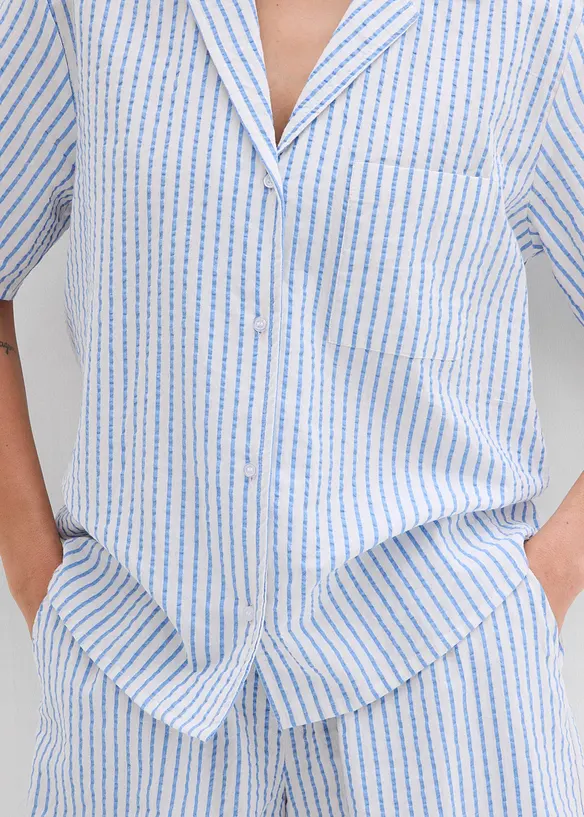 Skjortebluse i 100% bomull, bonprix