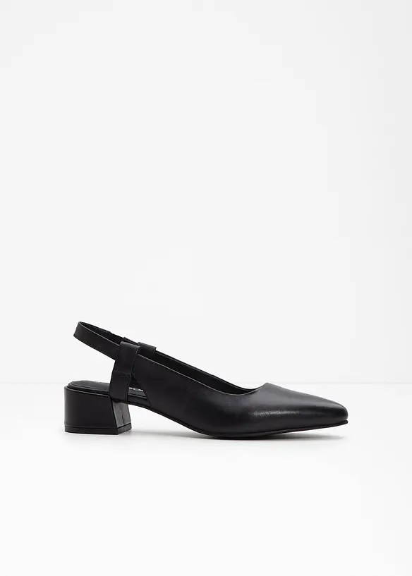 Slingbacks i skinn, bonprix