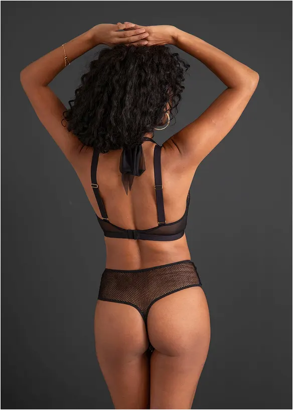 Bralette og stringtruse ouvert (2-delt sett), bonprix