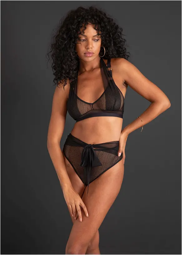 Bralette og stringtruse ouvert (2-delt sett), bonprix