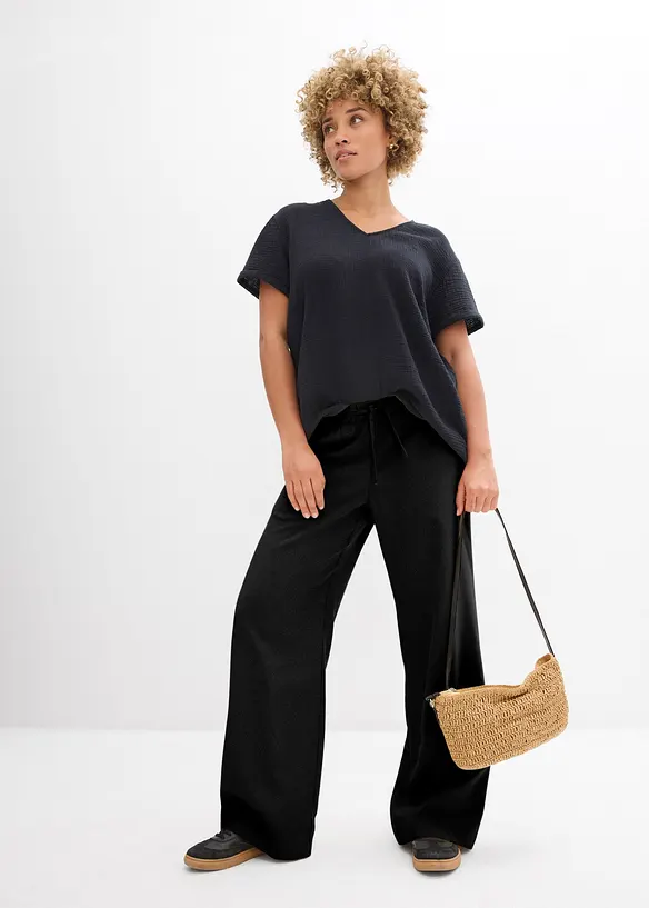 Trikottunika i myk musselin, bonprix