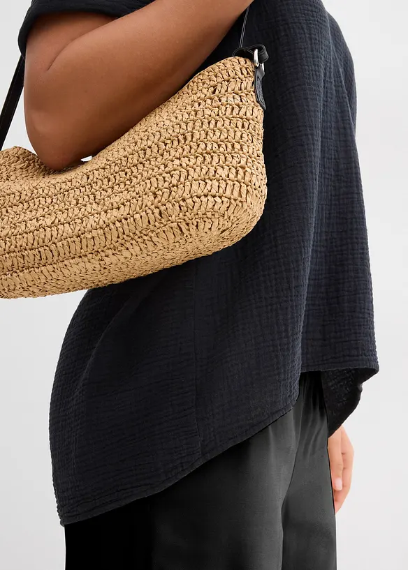 Trikottunika i myk musselin, bonprix