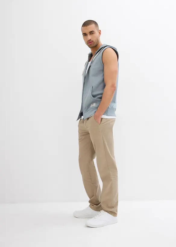 Sweatvest med hette i myk bomullsmiks, bonprix