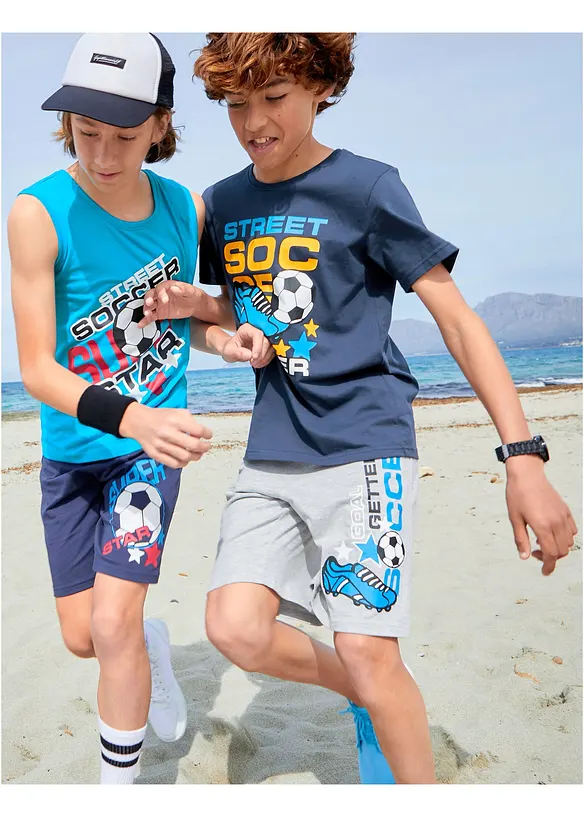 T-skjorte + singlet + bermudashorts (4-delt sett), bonprix