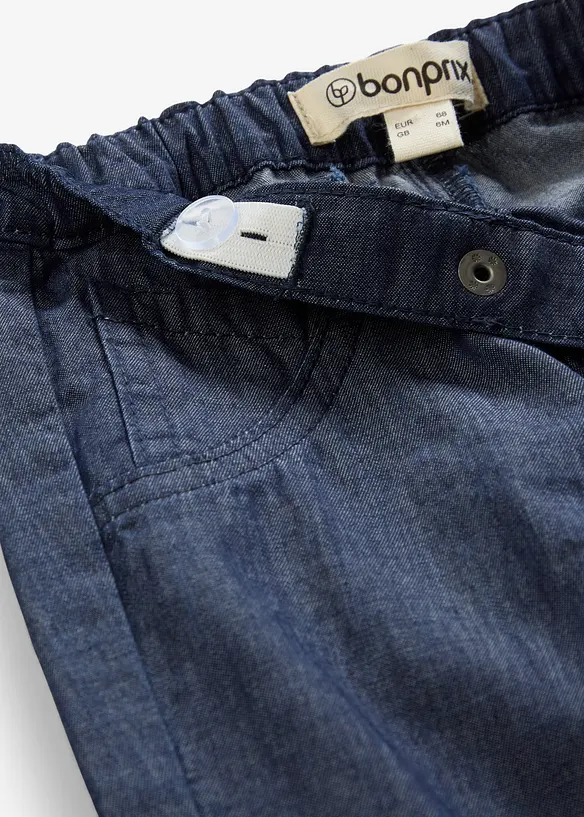 Pull on-jeans i økologisk bomull, bonprix