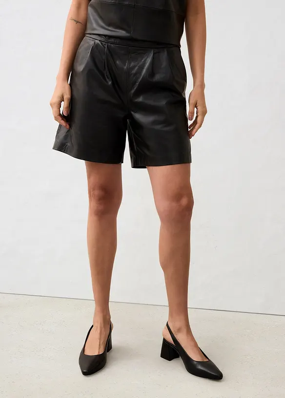 Skinnshorts i lammenappa, bonprix