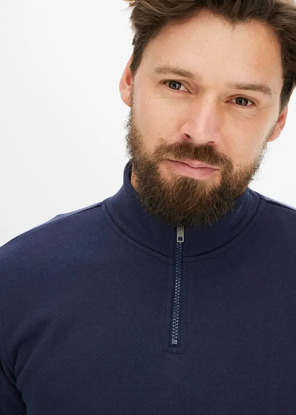 Sweatshirt med troyer-krage, bonprix