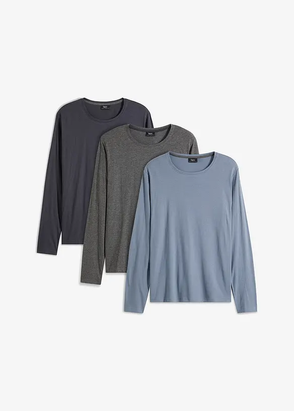 Langermet overdel (3-pack), bonprix
