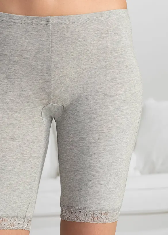 Lang underbukse av mykt materiale i fordelspakning, bonprix