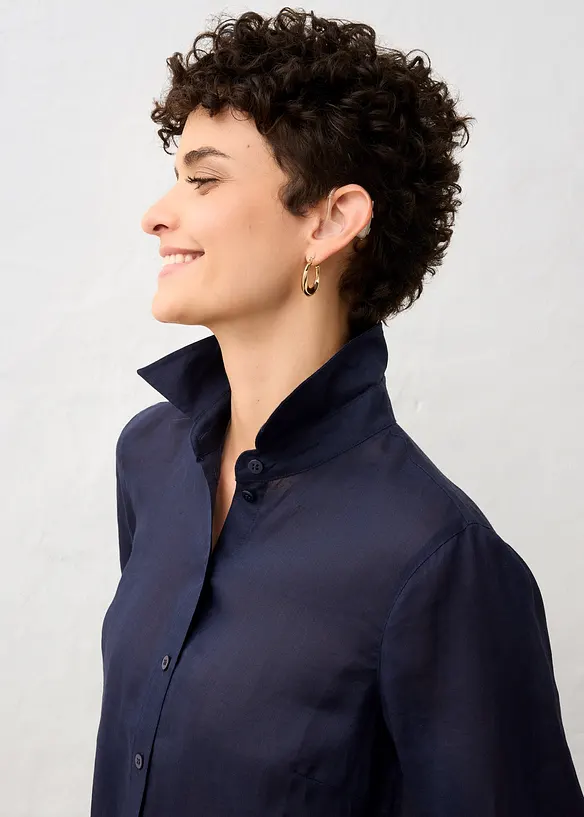 Skjortebluse av ramie, bonprix