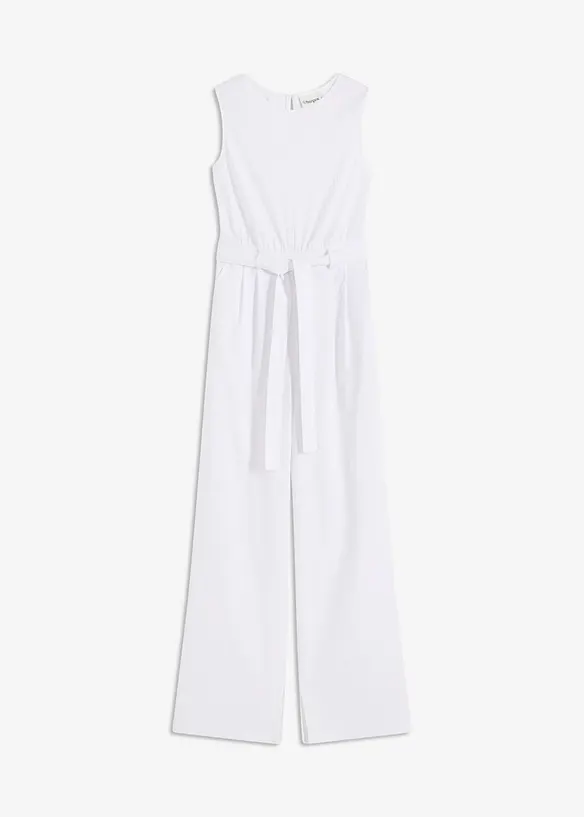 Jumpsuit i jersey-linmiks, bonprix