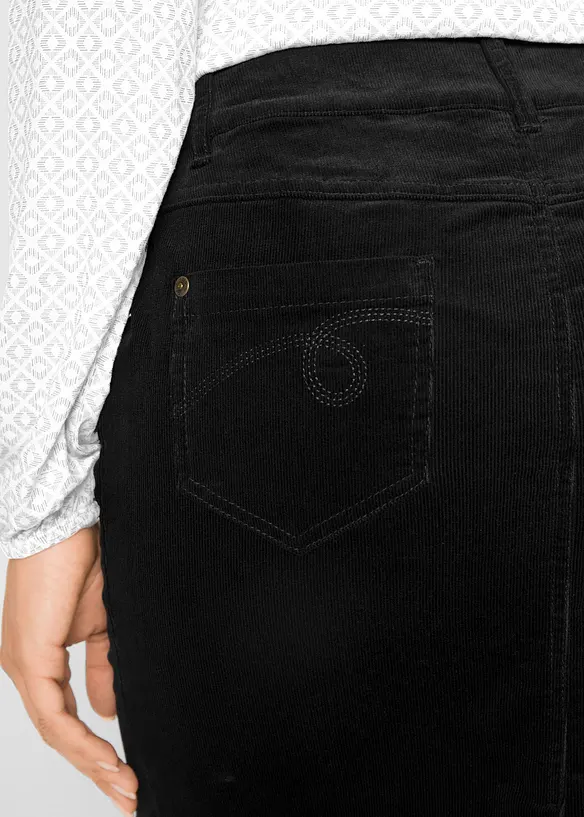 Cord-skj&oslash;rt med stretch, bonprix