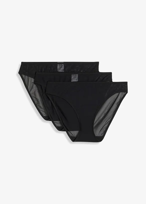 Truse i mesh (3-pack), bonprix