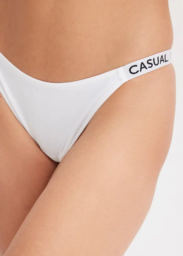 Stringtruse med økologisk bomull (4-pack), bonprix