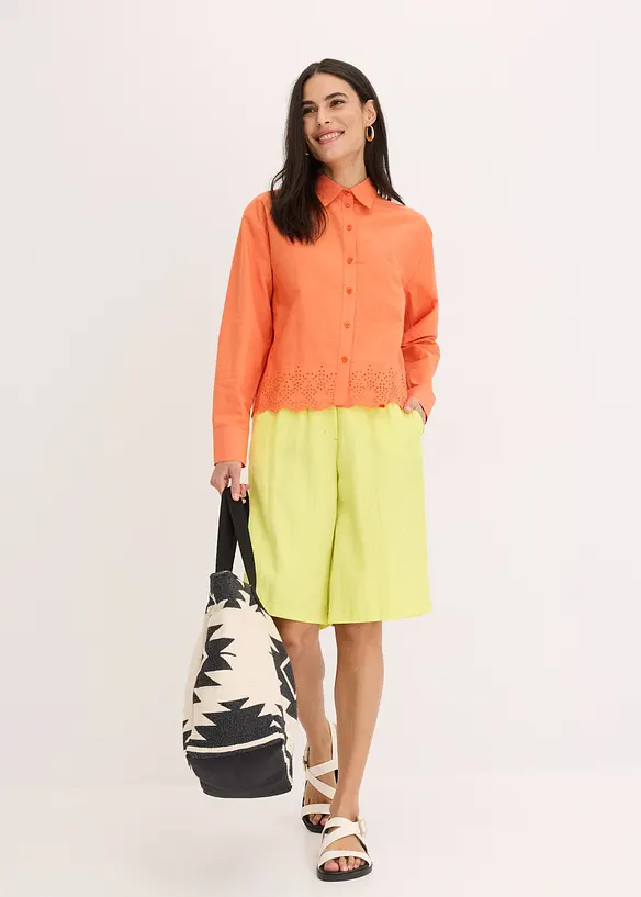 Bermudashorts i myk viskosemiks, bonprix