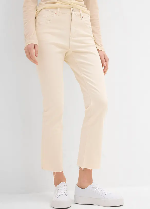 Flared-jeans High Waist, cropped, bonprix