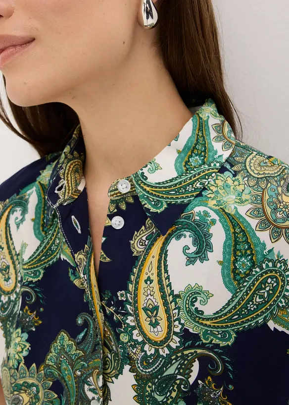 Bluse i lett viskose med trykt mønster, bonprix