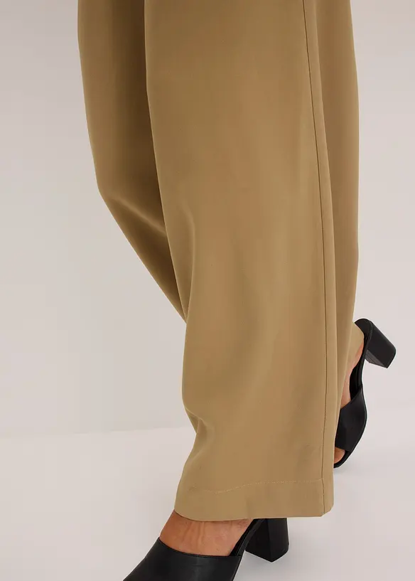 Jumpsuit i viskose med knytebelte, bonprix