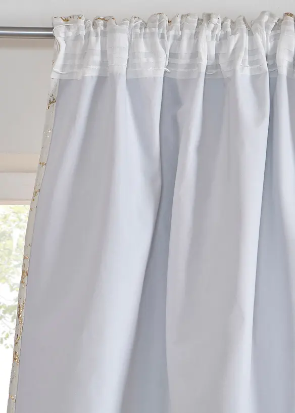 Mørkleggingsgardin med glanstrykk (1-pack), bonprix